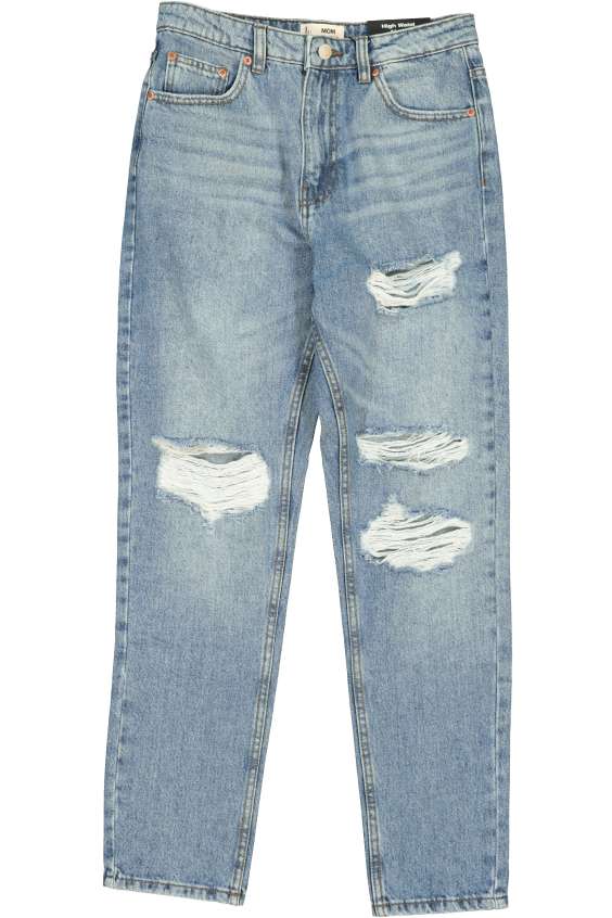 WOVEN HW MOM DENIM